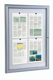 Showdown® Displays S Schaukasten 4x DIN A4 keine-Fach alusilber