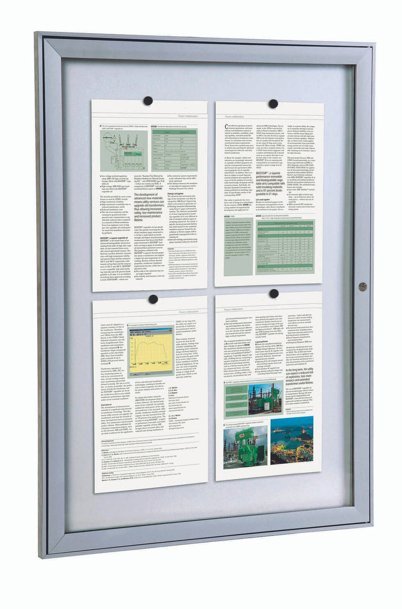 Showdown® Displays S Schaukasten 4x DIN A4 keine-Fach alusilber