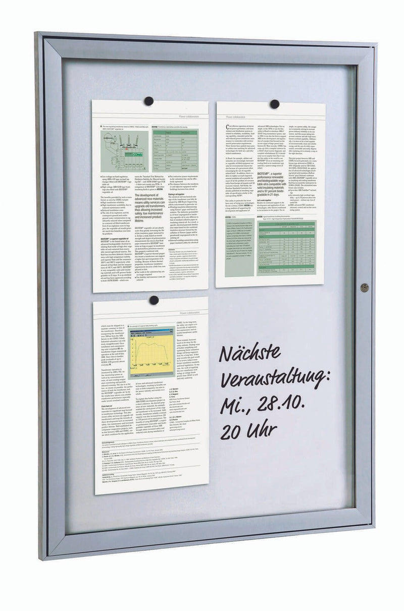 Showdown® Displays S Schaukasten 4x DIN A4 keine-Fach alusilber