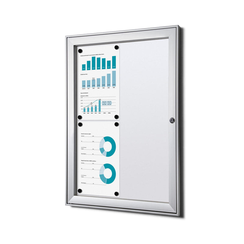 Showdown® Displays S Schaukasten 4x DIN A4 keine-Fach alusilber