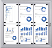 Showdown® Displays S Schaukasten 6x DIN A4 keine-Fach alusilber
