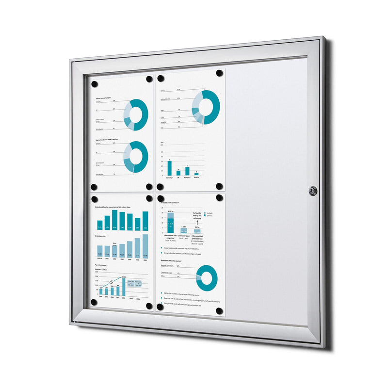Showdown® Displays S Schaukasten 6x DIN A4 keine-Fach alusilber