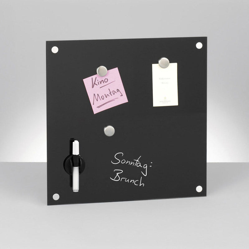 Zeller Glas-Magnettafel 40,0 x 40,0 cm schwarz