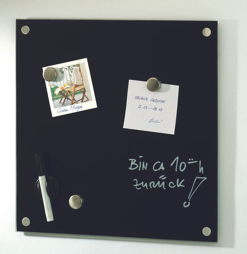 Zeller Glas-Magnettafel 40,0 x 40,0 cm schwarz