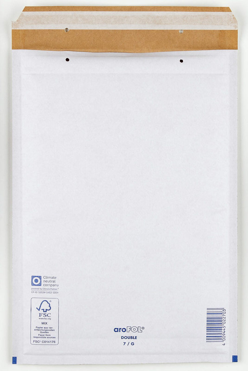 aroFOL® DOUBLE 7/G Luftpolstertaschen für DIN A4 grauweiß