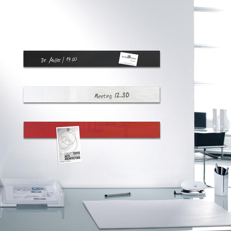 SIGEL Glas-Magnettafel artverum® 12,0 x 78,0 cm schwarz