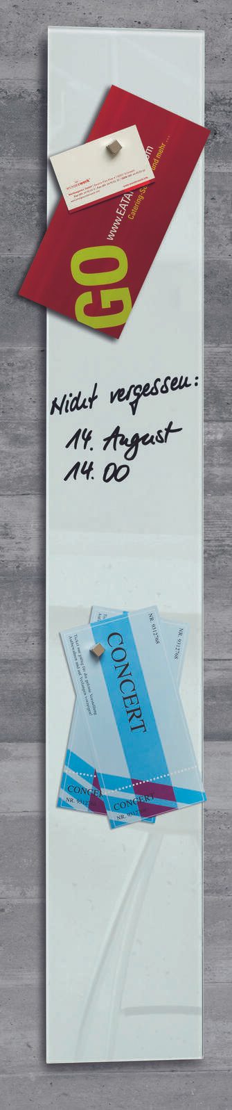 SIGEL Glas-Magnettafel artverum® 12,0 x 78,0 cm weiß