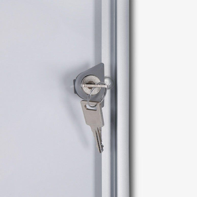 Showdown® Displays Economy XS Schaukasten 3x DIN A4 keine-Fach silber