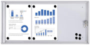 Showdown® Displays Economy XS Schaukasten 3x DIN A4 keine-Fach silber