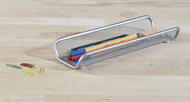 Zeller Meshline Stiftablage 25,0 x 9,2 x 3,5 cm alufarben