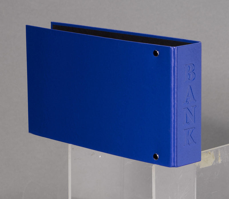 VELOFLEX Bankringbuch 2-Ringe DIN A6 quer 4.5 cm blau