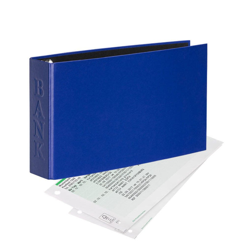 VELOFLEX Bankringbuch 2-Ringe DIN A6 quer 4.5 cm blau