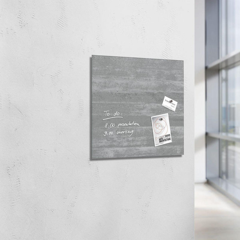 SIGEL Glas-Magnettafel artverum® 48,0 x 48,0 cm Design Sichtbeton