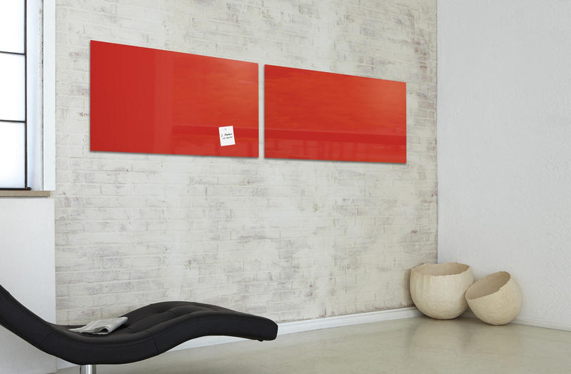 SIGEL Glas-Magnettafel artverum® 91,0 x 46,0 cm rot