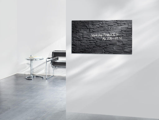 SIGEL Glas-Magnettafel artverum® 91,0 x 46,0 cm Design Schiefer-Stone