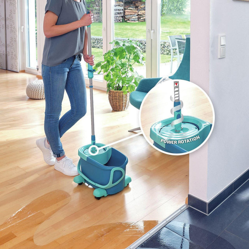 LEIFHEIT Clean Twist Mop Ergo mobile Wischsystem für Fliesen- und Steinböden