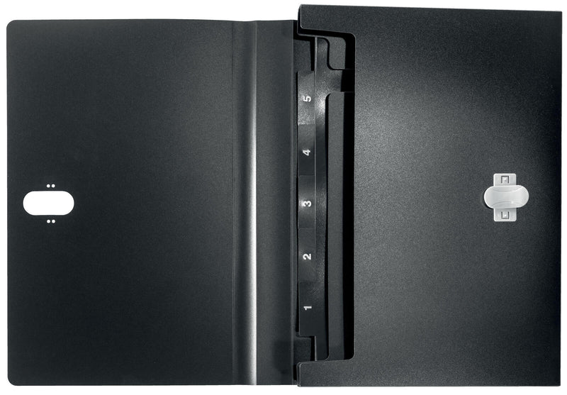 LEITZ recycle 4624 Fächermappe DIN A4 6 -Fach schwarz