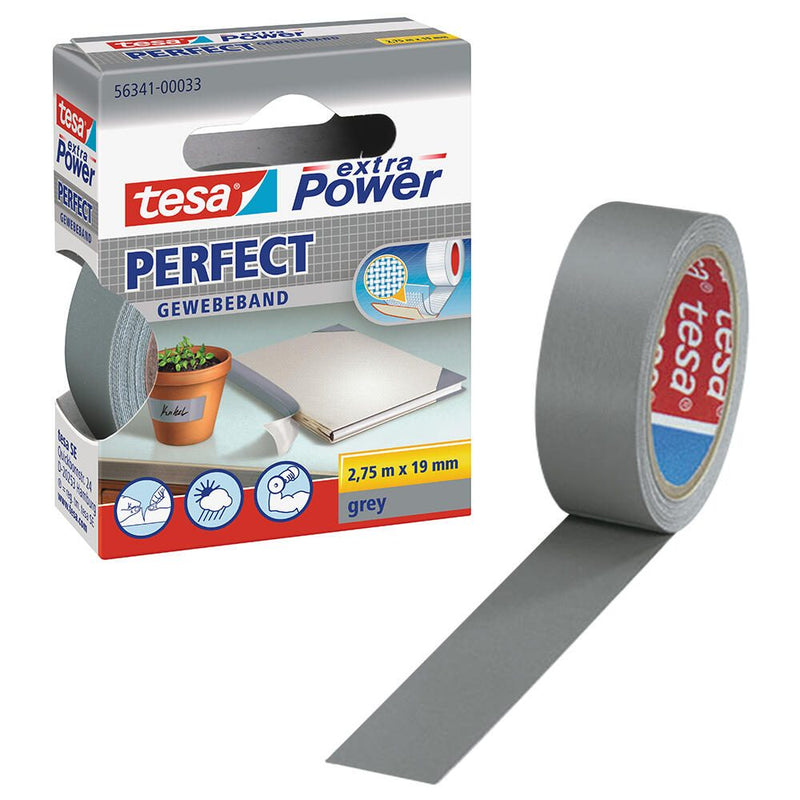 tesa Gewebebänder 19 mm x 2.75 m grau