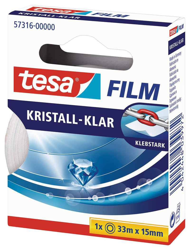 tesa Klebefilm 15 mm x 33 m kristall-klar
