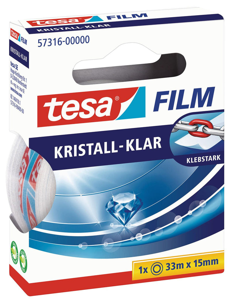 tesa Klebefilm 15 mm x 33 m kristall-klar