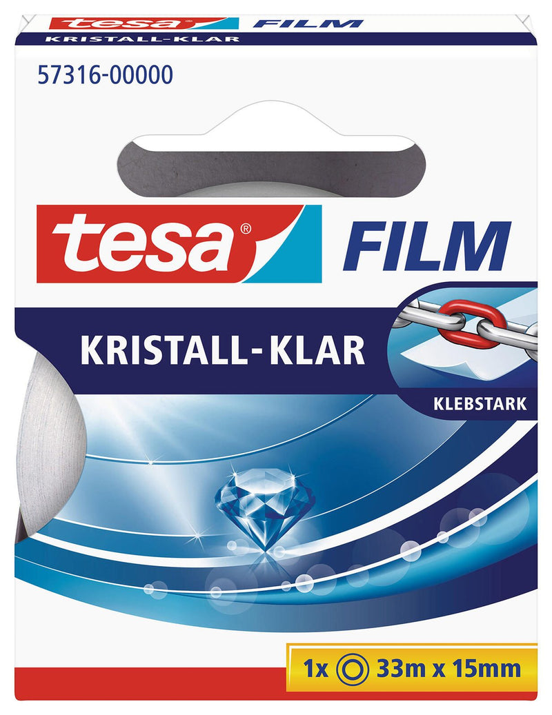 tesa Klebefilm 15 mm x 33 m kristall-klar