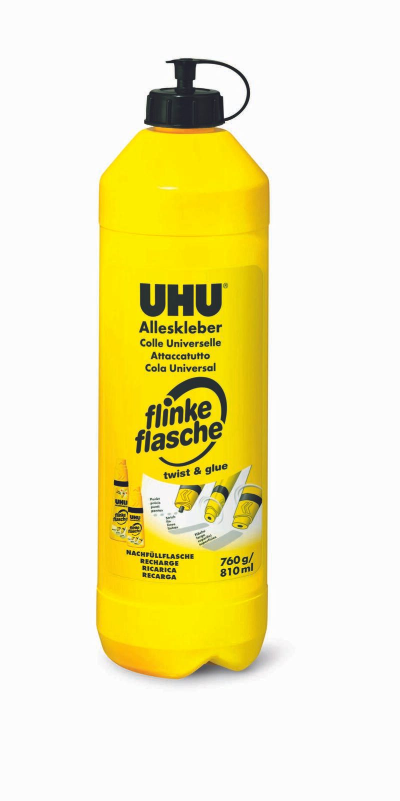 UHU Nachfüllflasche flinke flasche Kleber Nachfüllflasche 760,0 g