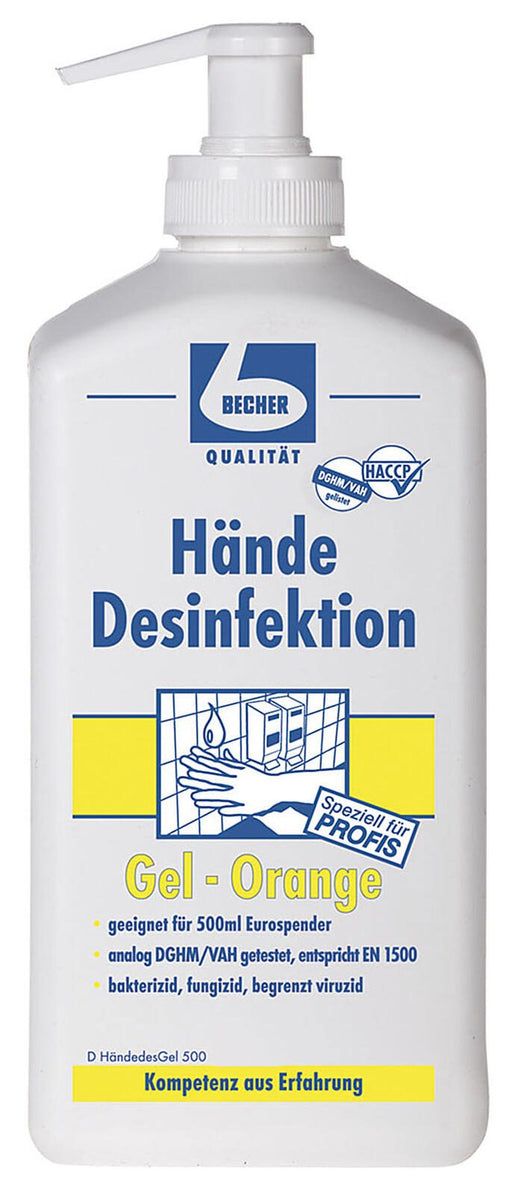 Becher Händedesinfektionsgel 0,5 l