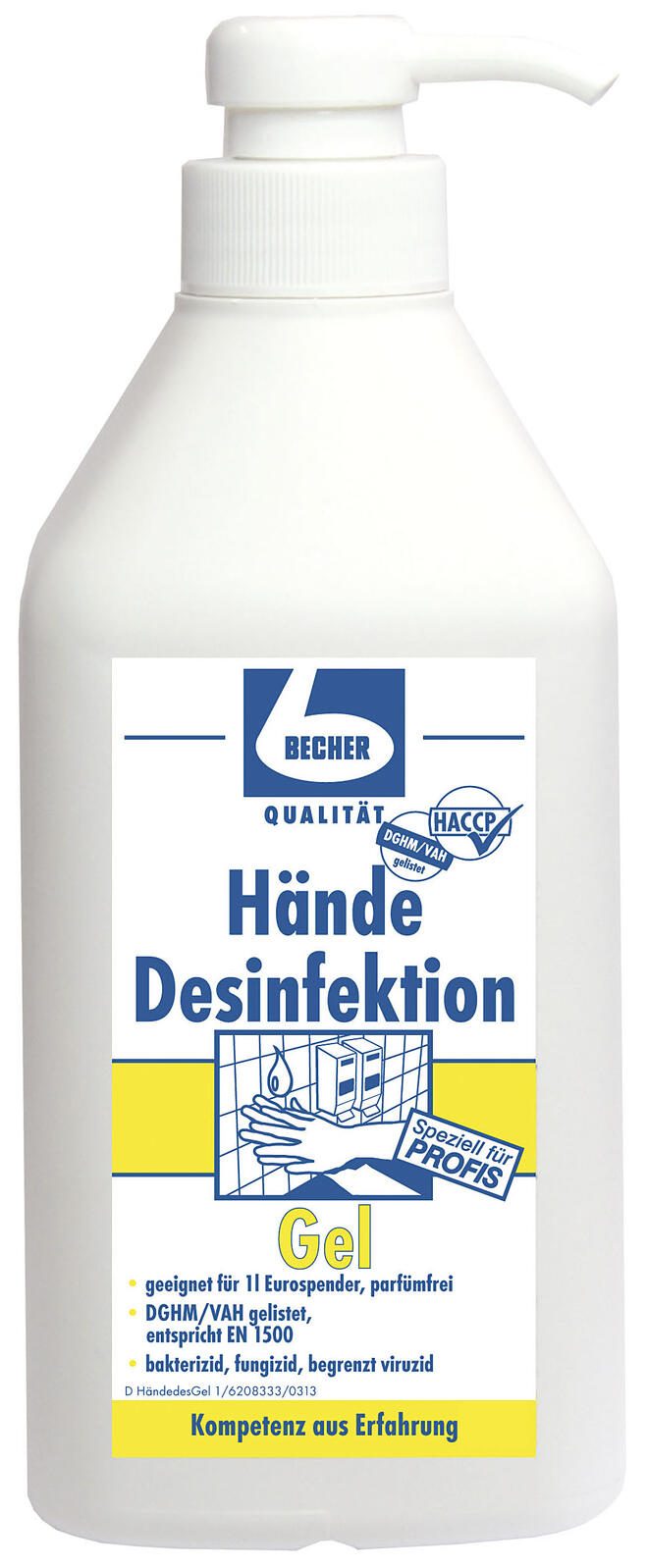 Becher Händedesinfektionsgel 1,0 l