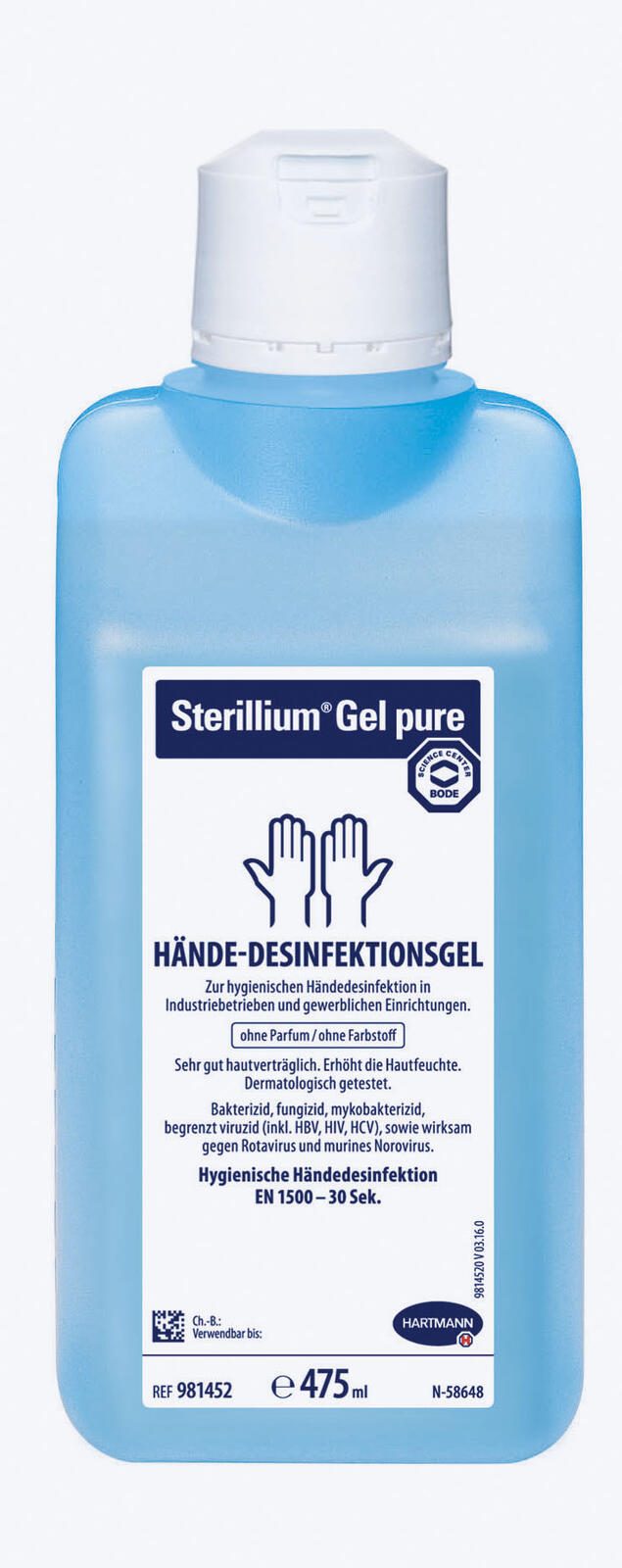 HARTMANN Händedesinfektionsgel Sterillium Gel pure 475,0 ml