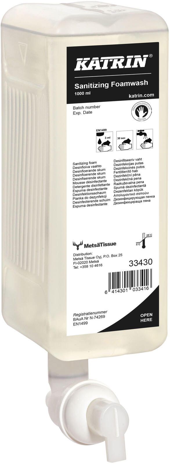 KATRIN Sanitizing Foamwash Schaumseife 1,0 l