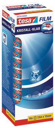 tesa KRISTALL-KLAR Klebefilm 15 mm x 33 m transparent