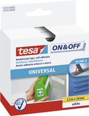 tesa ON&OFF Universal Klettband weiß