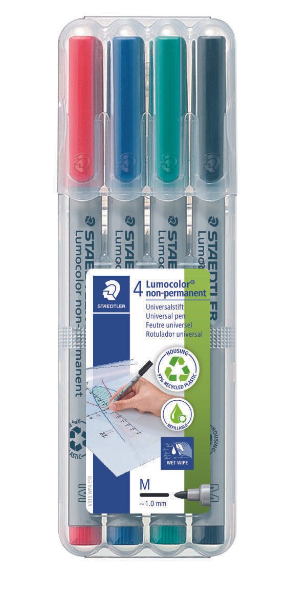 STAEDTLER Lumocolor Folienstifte-Set 1.0 mm Mehrfarbig