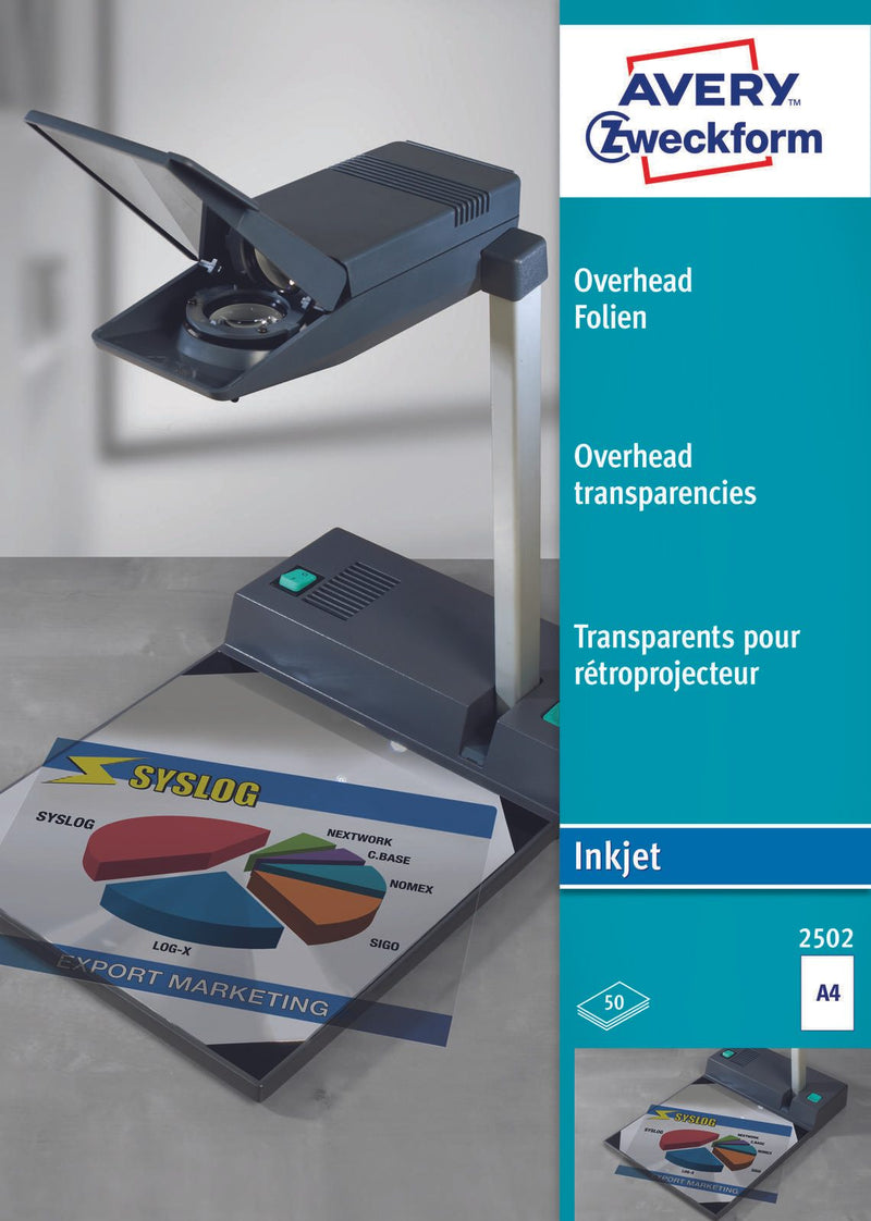 AVERY Zweckform InkJetfolien 2502 transparent