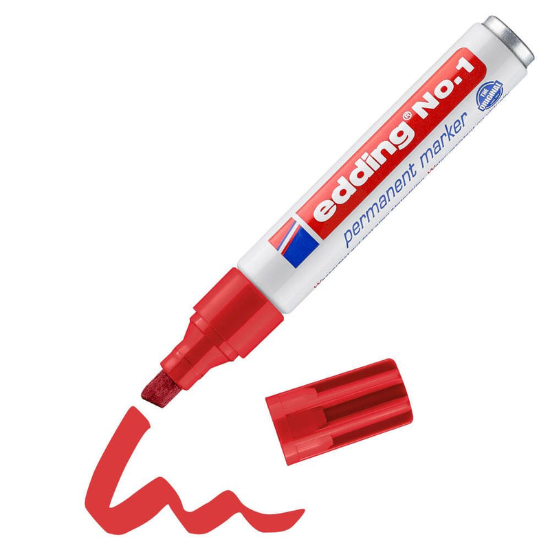 edding No. 1 Permanentmarker 1.0 - 5.0 mm Rot
