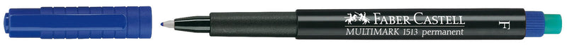 FABER-CASTELL Multimark 1513 F permanent Folienstifte 0.6 mm Blau