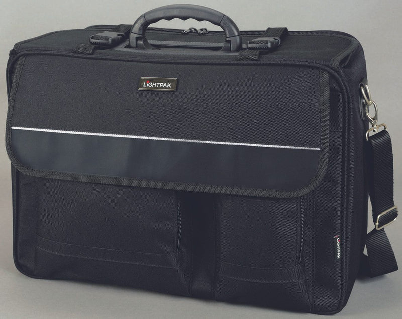 LIGHTPAK Umhängetasche THE FLIGHT schwarz bis 43,2 cm (17 Zoll)