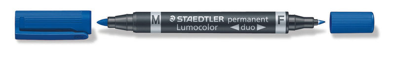 STAEDTLER Lumocolor duo Permanentmarker 0.6 - 1.5 mm Blau