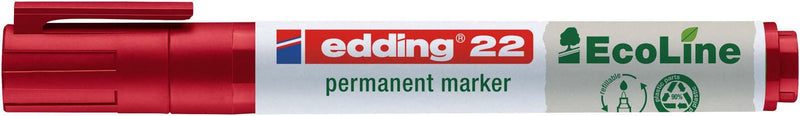 edding 22 EcoLine Permanentmarker 1.0 - 5.0 mm Rot