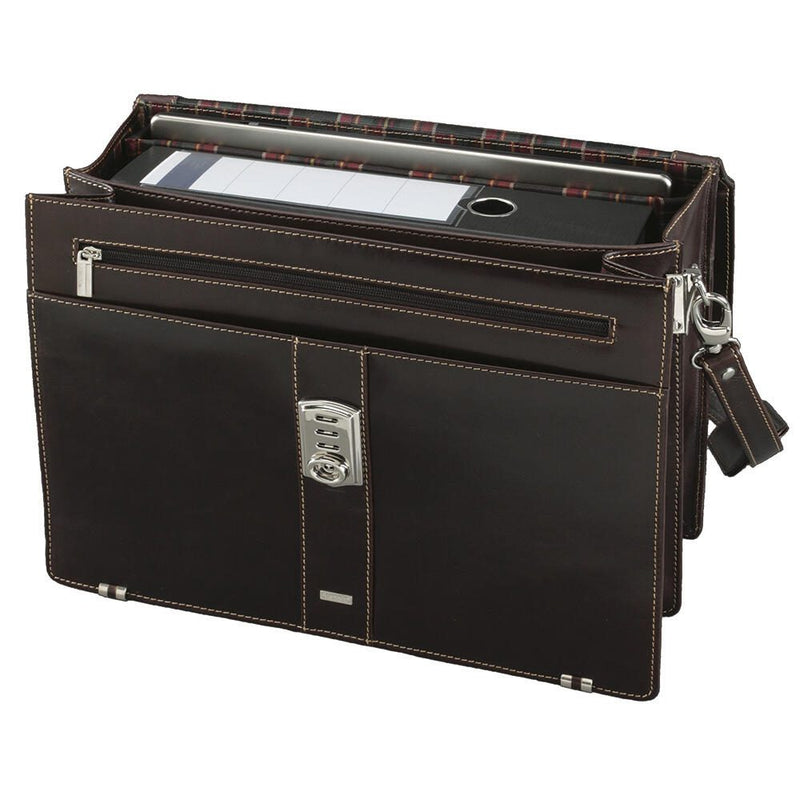 Alassio Aktentasche MONACO dunkelbraun bis 38,1 cm (15 Zoll)