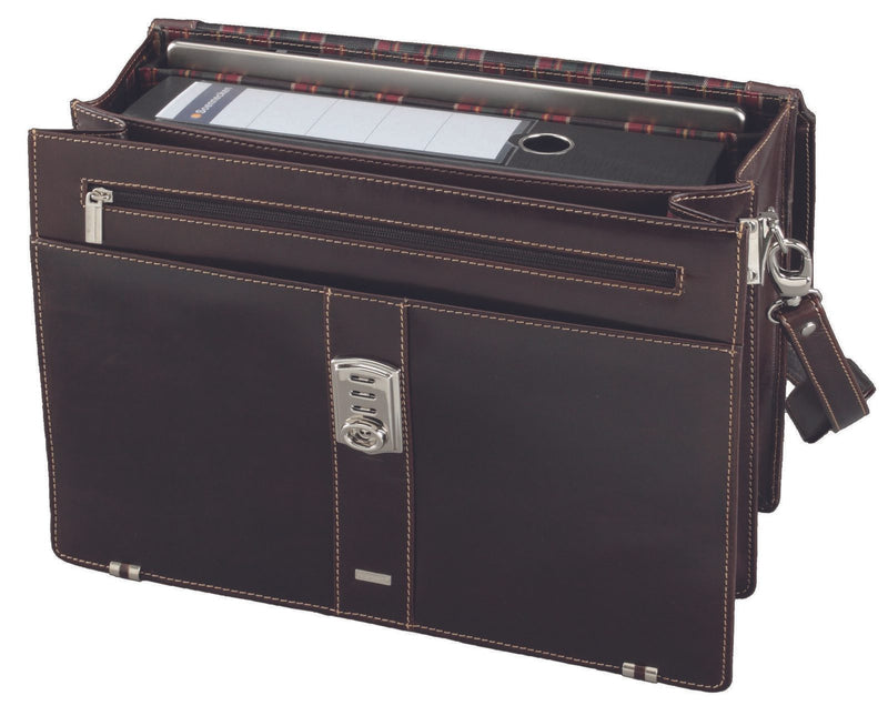Alassio Aktentasche MONACO dunkelbraun bis 38,1 cm (15 Zoll)
