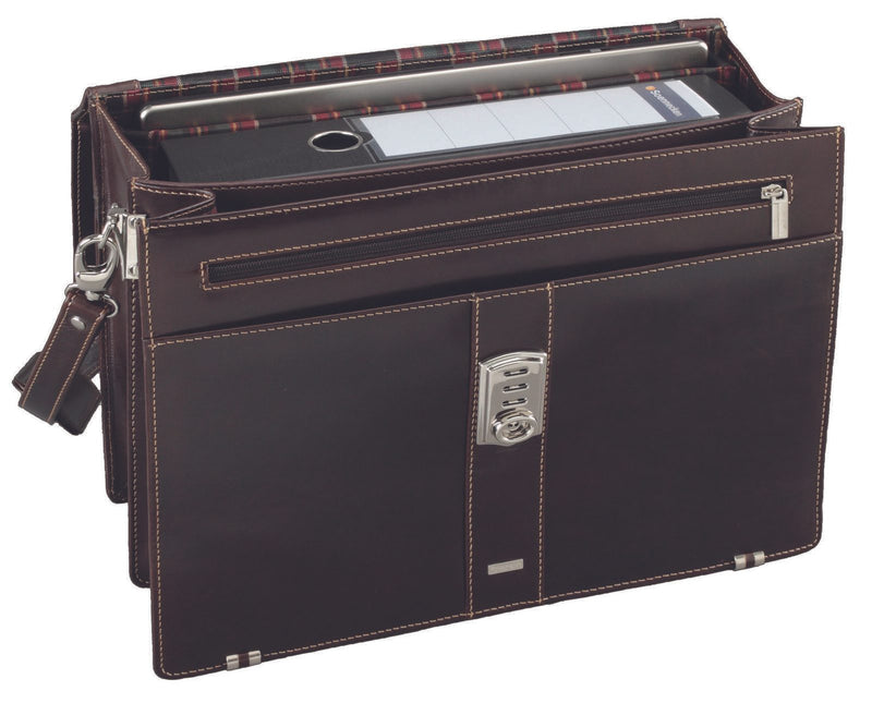 Alassio Aktentasche MONACO dunkelbraun bis 38,1 cm (15 Zoll)