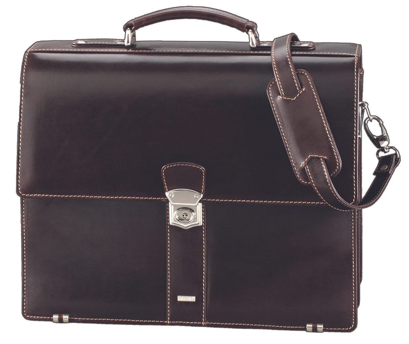 Alassio Aktentasche MONACO dunkelbraun bis 38,1 cm (15 Zoll)