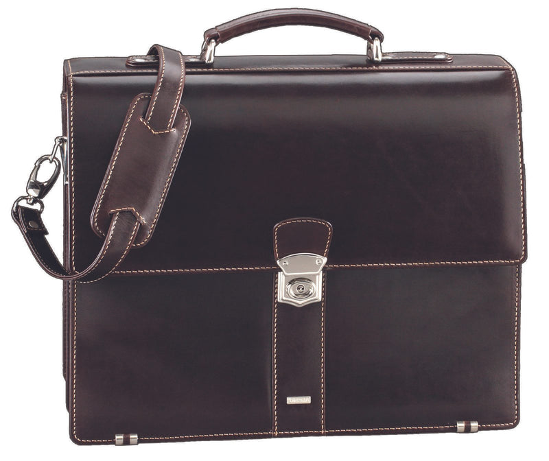 Alassio Aktentasche MONACO dunkelbraun bis 38,1 cm (15 Zoll)