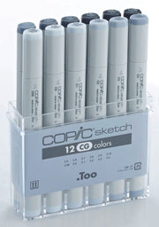 COPIC® Sketch 12er Grau Set CG Layoutmarker-Set 1.0 + 6.0 mm Mehrfarbig