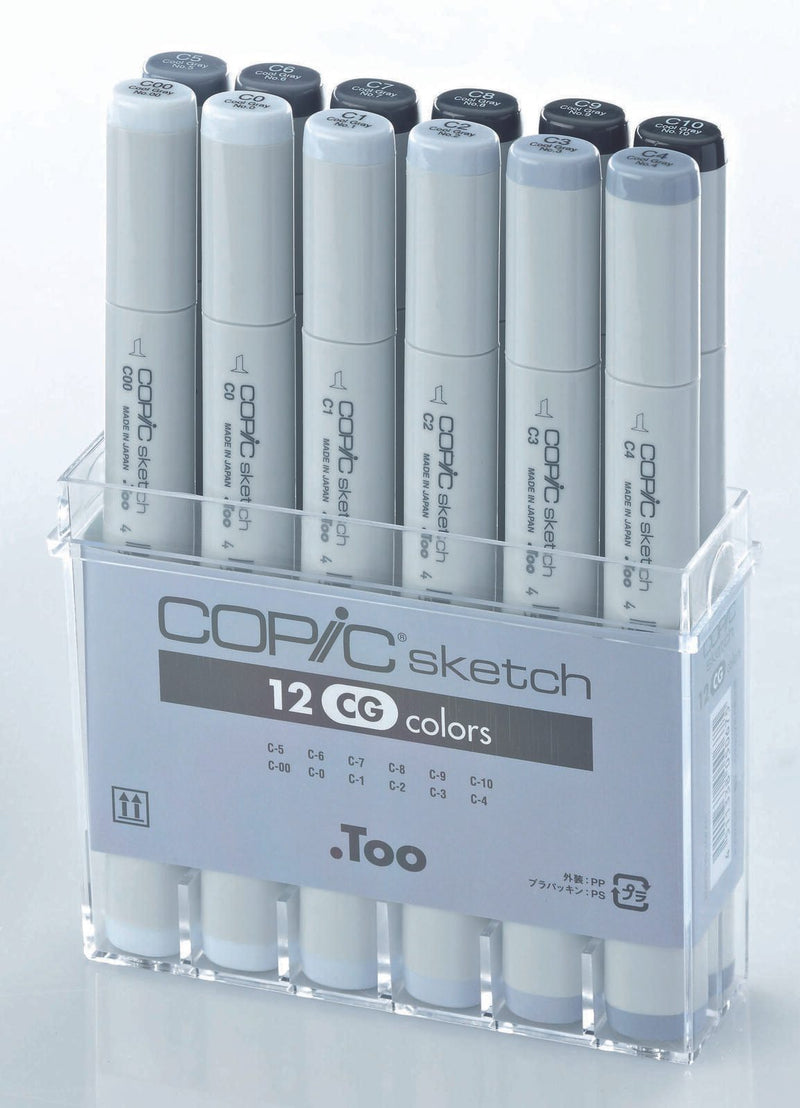 COPIC® Sketch 12er Grau Set CG Layoutmarker-Set 1.0 + 6.0 mm Mehrfarbig