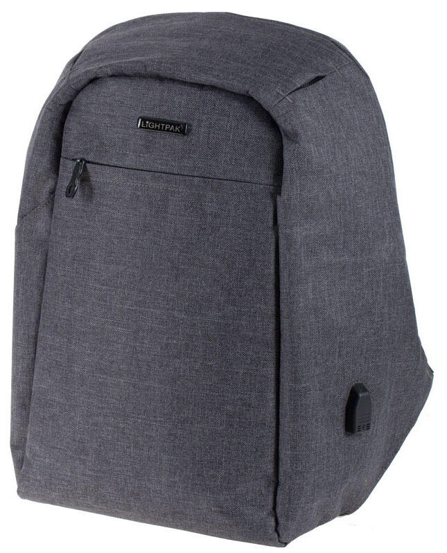 LIGHTPAK Rucksack SAFEPAK grau bis 38,1 cm (15 Zoll)