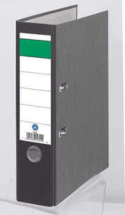 Grüner Balken Ordner Rückenbreite 8 cm DIN A4 Karton schwarz marmoriert