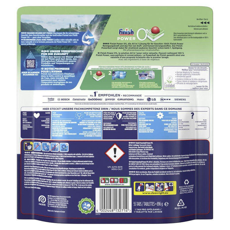 Calgonit finish Spülmaschinentabs POWERBALL POWER ALL IN 1 0% 55 St.