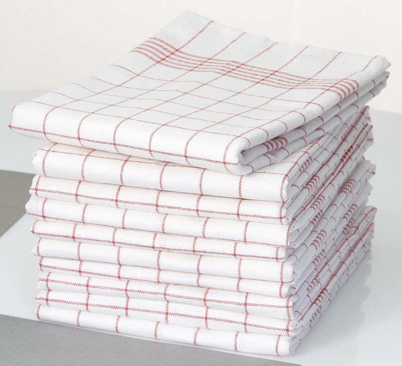Dyckhoff Karo Geschirrtücher 50 cm x 70 cm rot